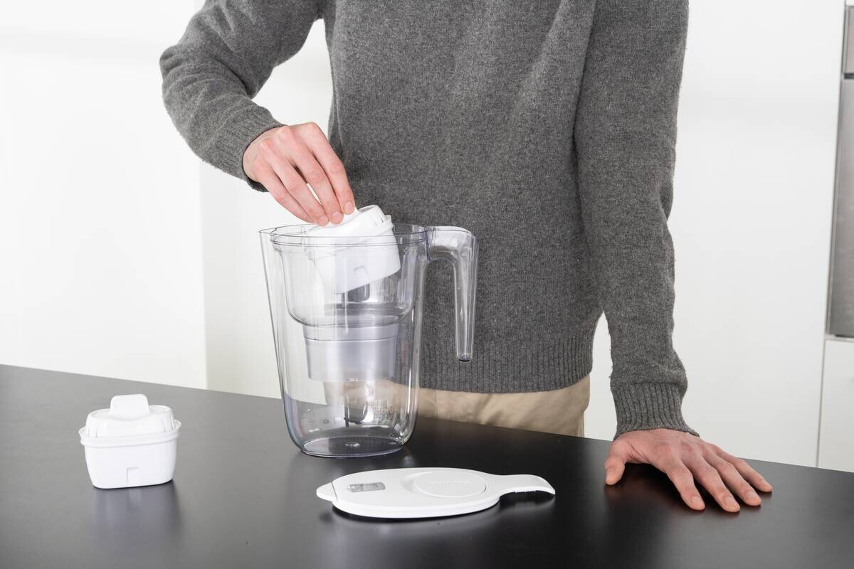 Wasserfilter-Kanne transparent Kunststoff