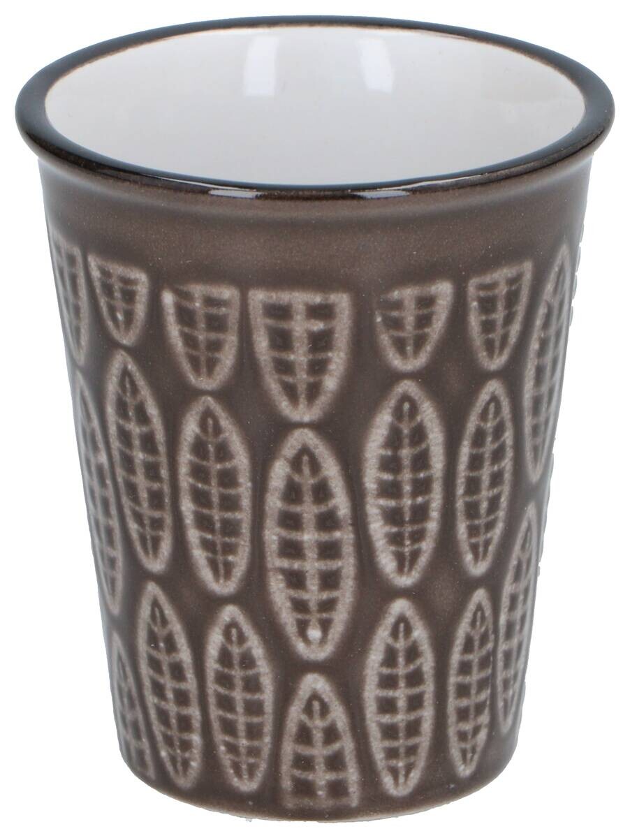 Tassen-Set braun Steinzeug B/H/L: ca. 6,4x7,5x6,4 cm