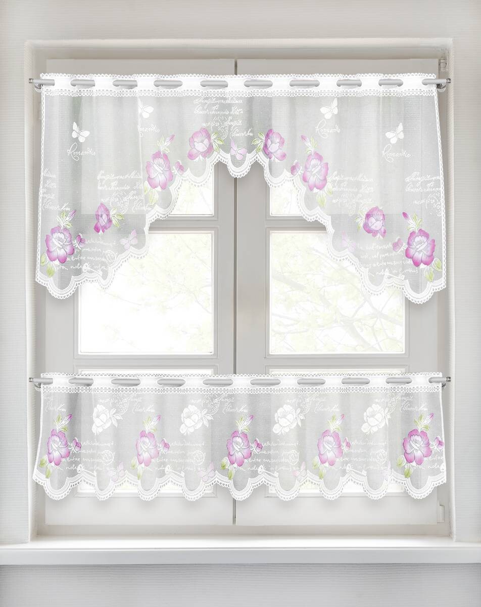 POCOline Scheibengardine Amrum bunt B/L: ca. 50x140 cm