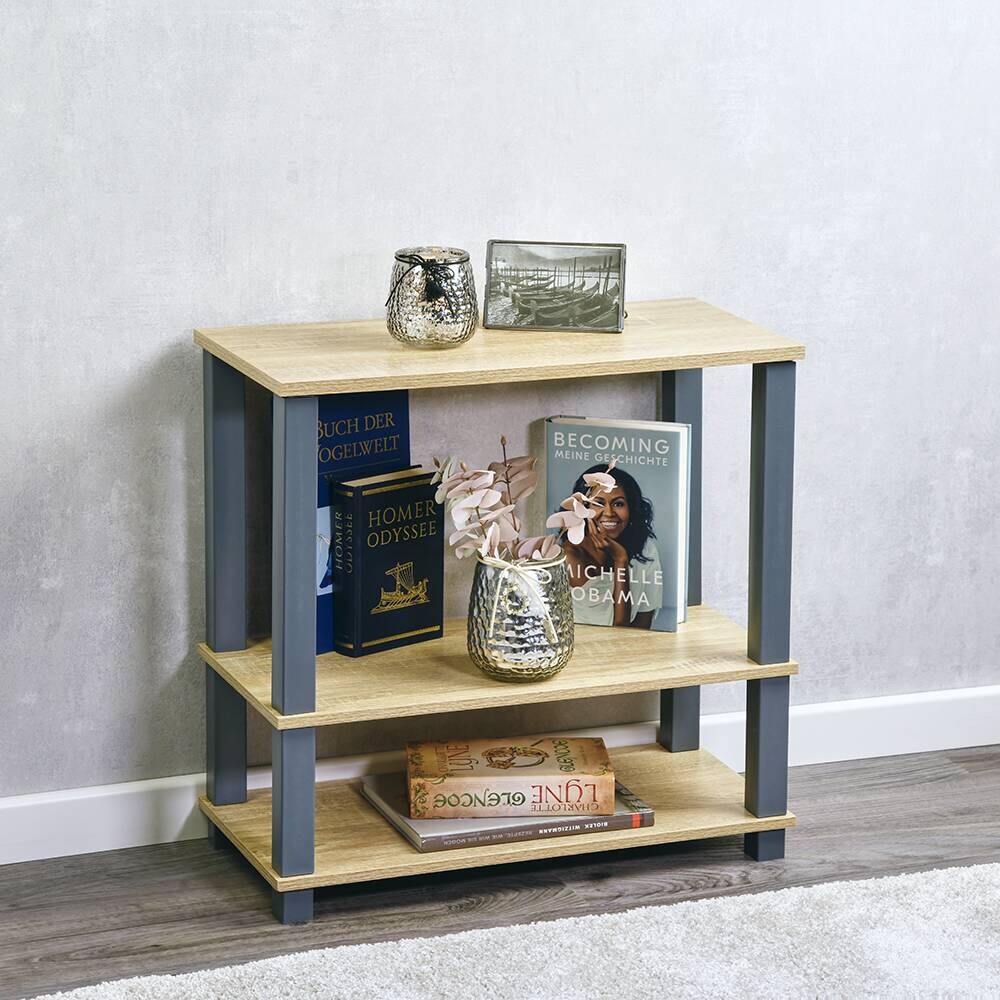 Kesper Regal grau Spanplatte B/H/L: ca. 29,5x58,5x60 cm Kesper Regal grau Spanplatte B/H/L: ca. 29,5x58,5x60 cm