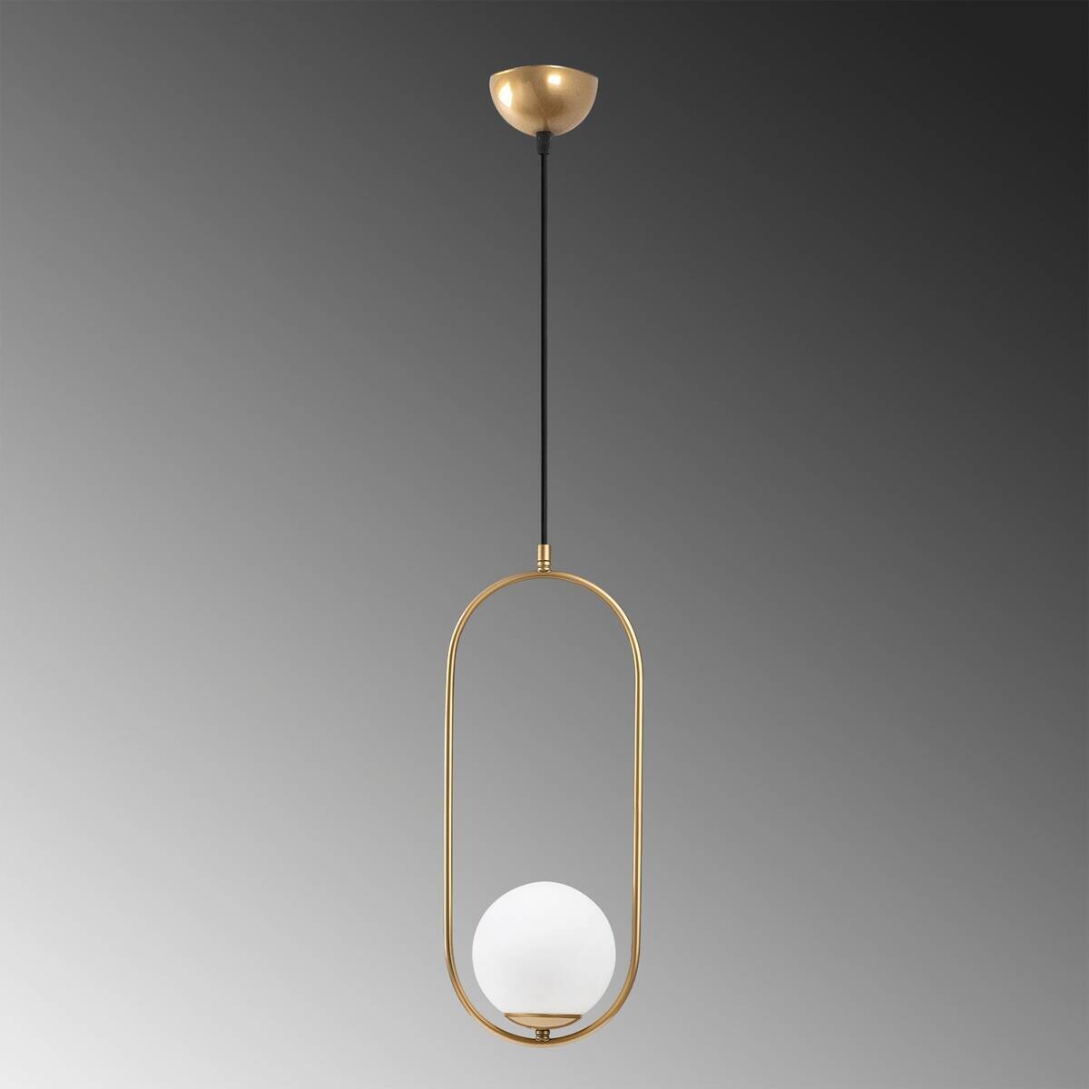 Opviq Pendelleuchte Mudon gold Glas B/H/T/L/D: ca. 15x146x15x15x15 cm E27 1 Brennstellen