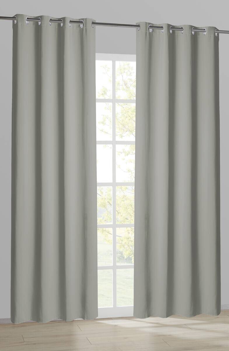 Ösenvorhang Verona silber B/L: ca. 140x245 cm