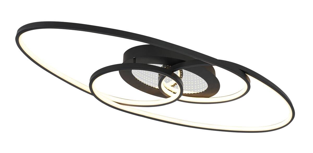 Nolo LED-Deckenleuchte Flow schwarz Metall B/H/L: ca. 30x7,5x85 cm