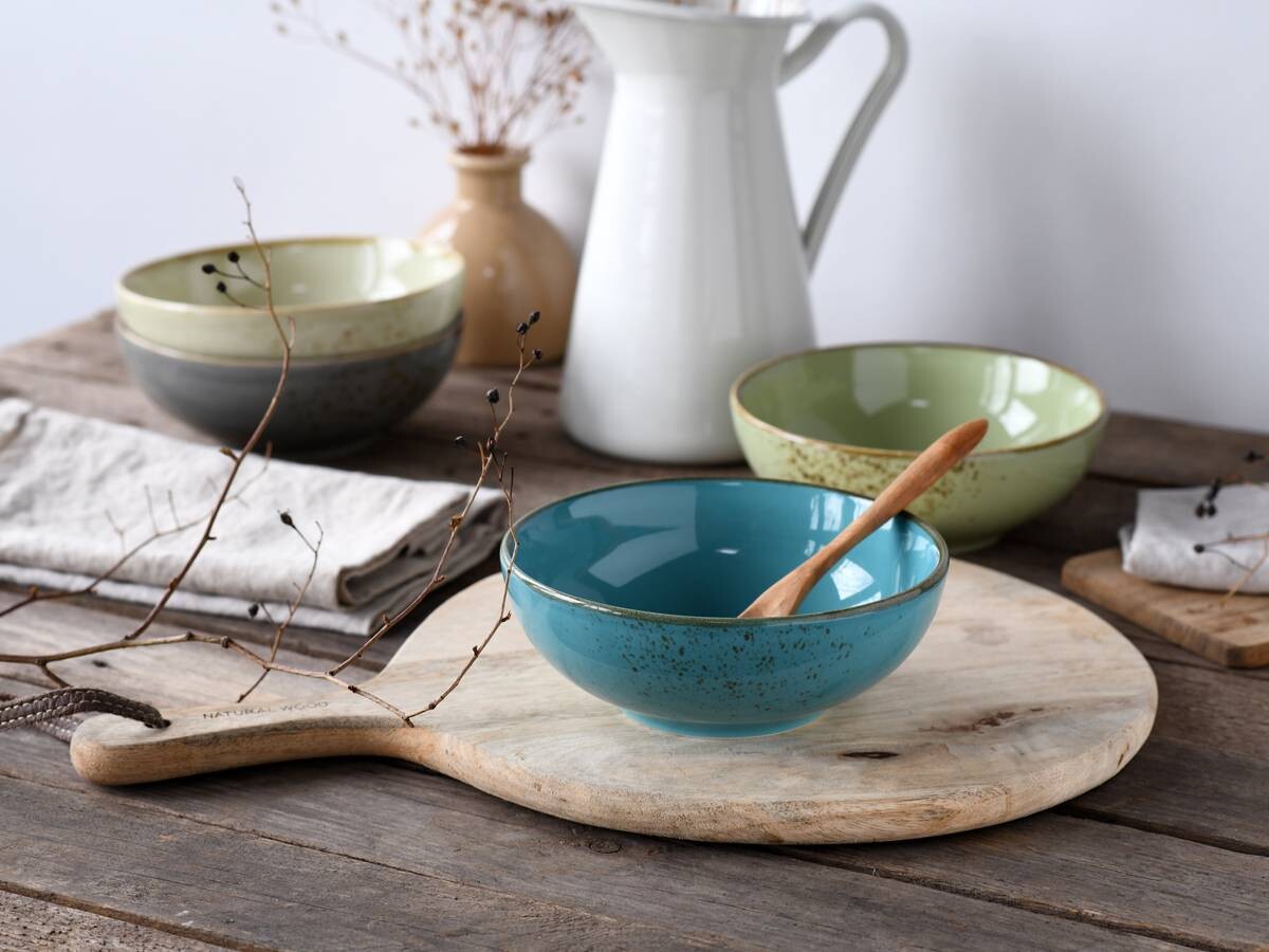 CreaTable Schüsselset Nature Collection multicolor Keramik 4 tlg.