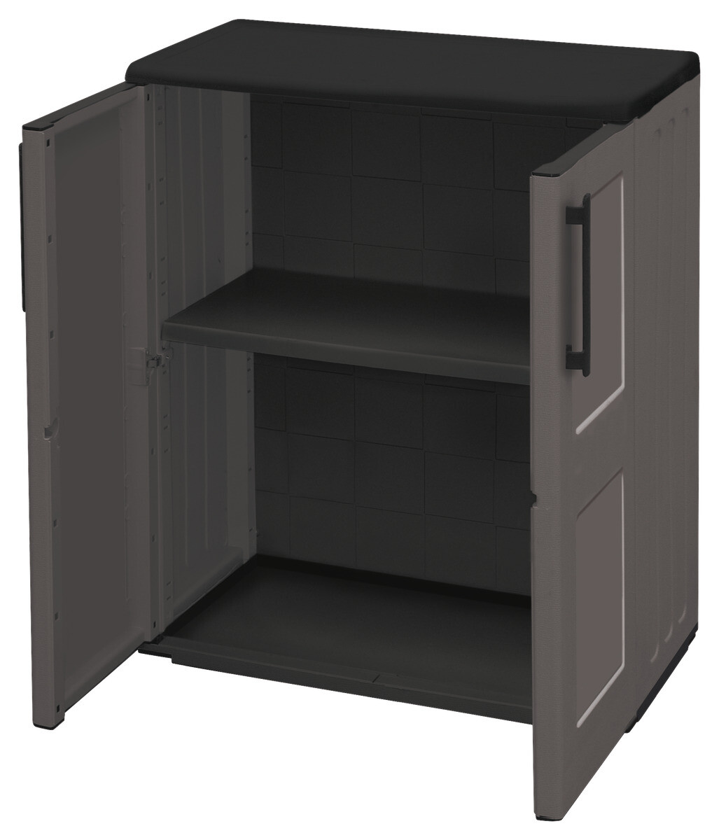 ArtPlast Kunststoffschrank Free niedrig grau Kunststoff B/H/T: ca. 68x84x37 cm