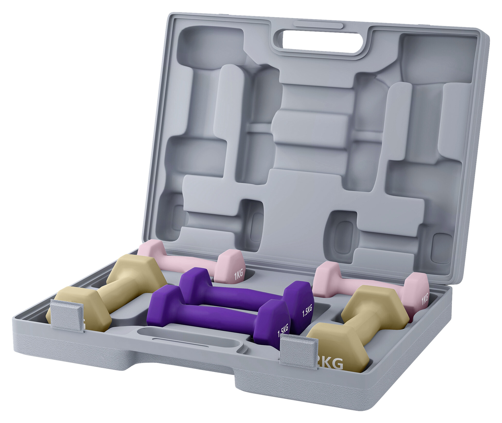 SPORTNOW Hantelset kaffee Kunstleder B/H/L: ca. 30x8x41 cm