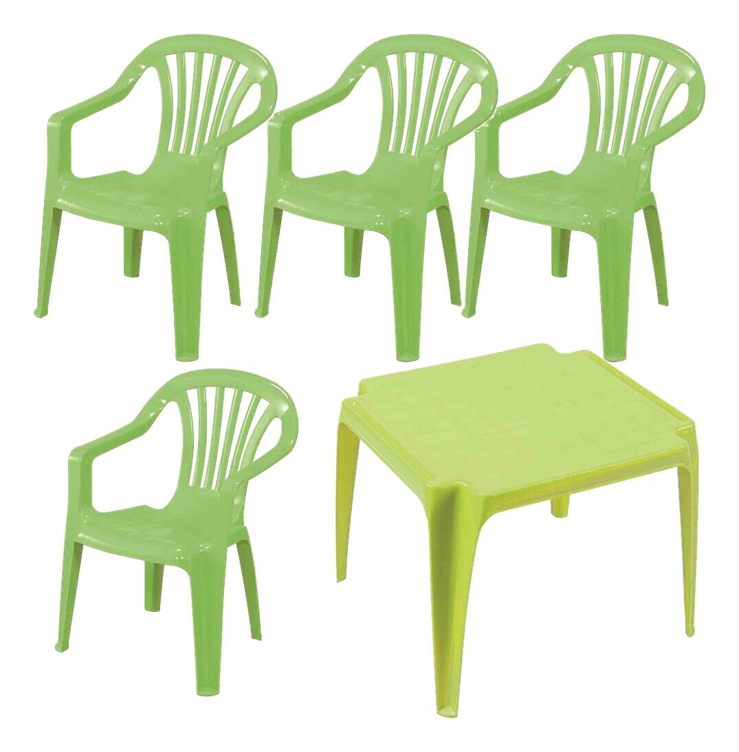ProGarden Kindermöbel-Set grün Kunststoff B/H/L: ca. 38x53x43 cm