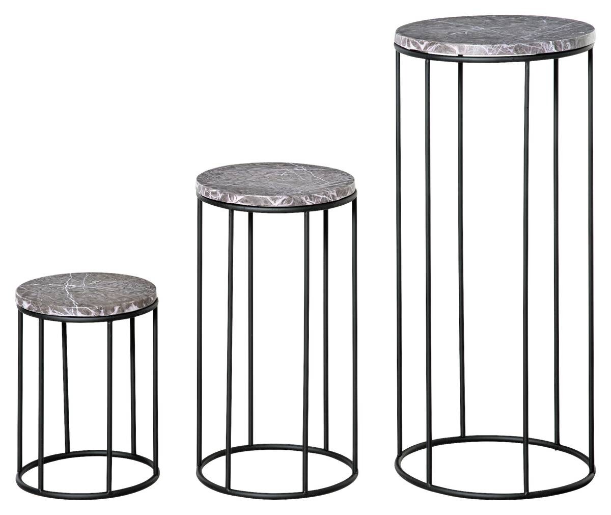 Outsunny Blumenständer schwarz Metall H/D: ca. 70x30 cm