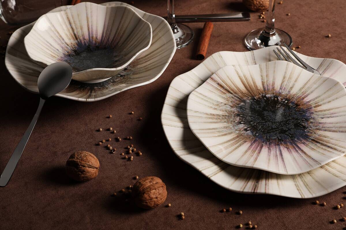 Hermia Concept Kombiservice mehrfarbig Porzellan 24 tlg.