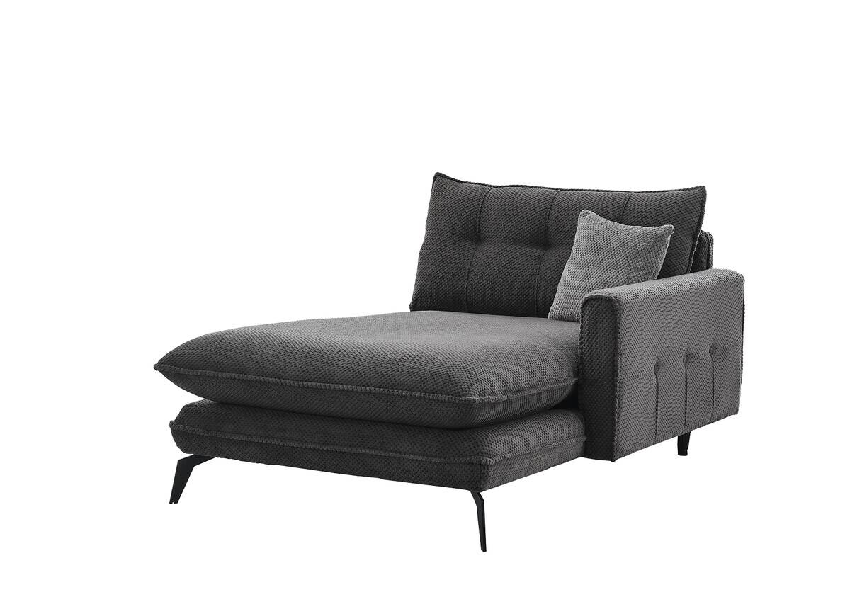 Ecksofa grau Webstoff B/H/T: ca. 288x88x168 cm