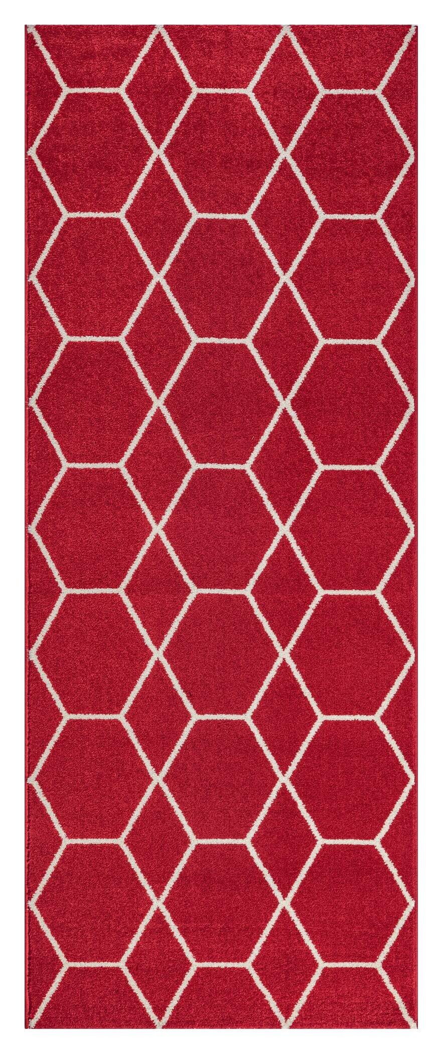 Sanat Teppich Trellis rot B/L: ca. 80x200 cm