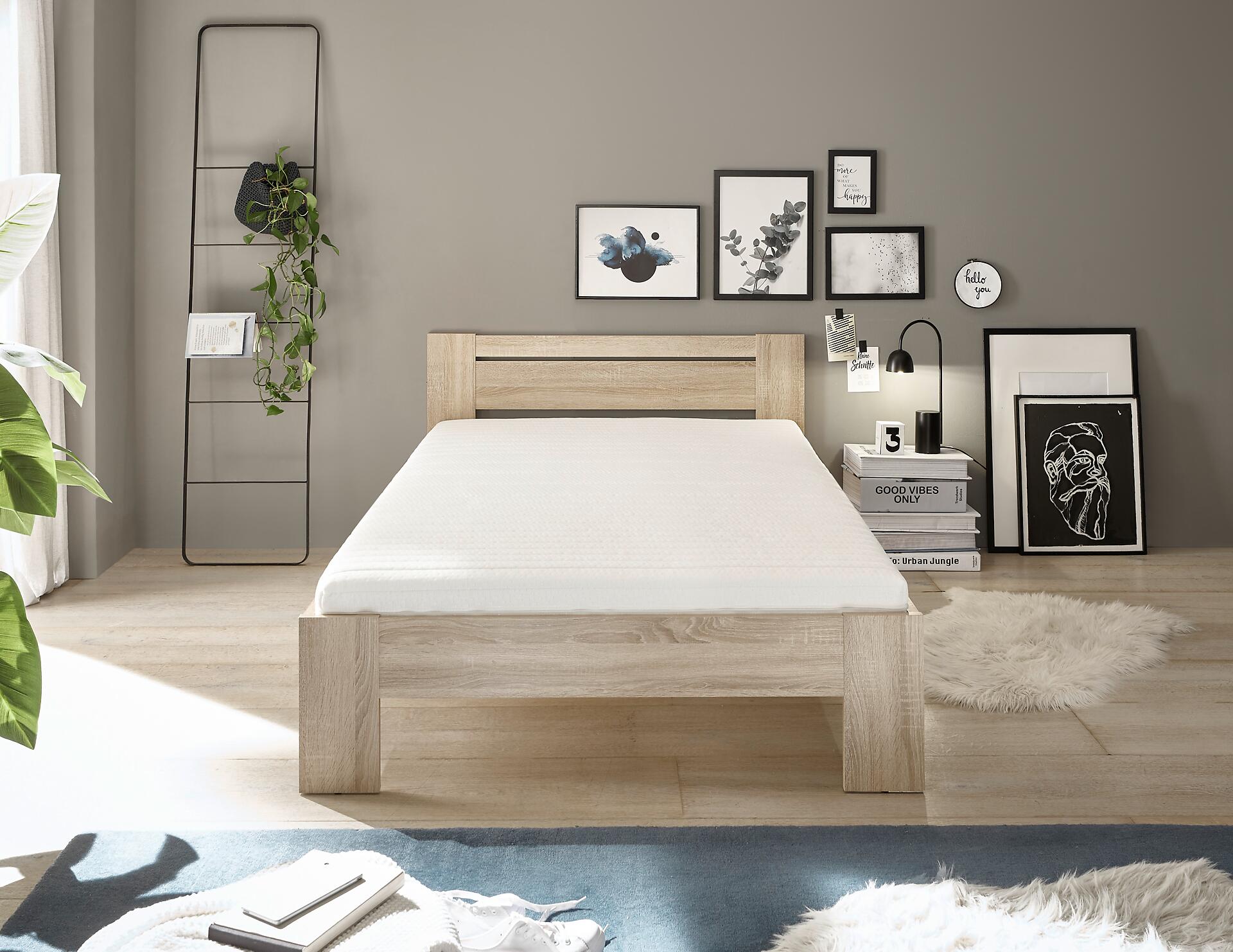 Futonbett Cannes Eiche Sonoma Nachbildung Liegefläche B/L: ca. 120x200 cm