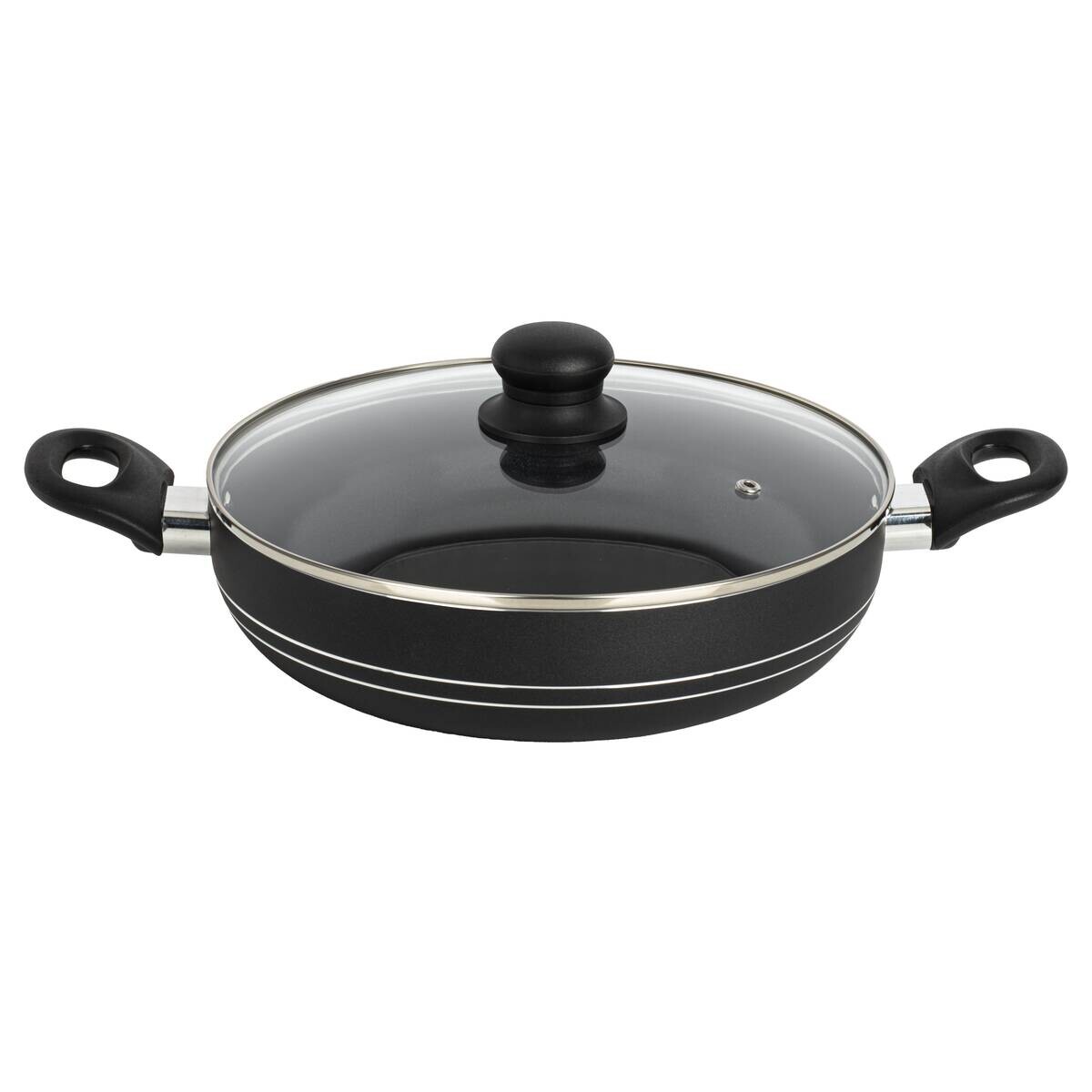 Servierpfanne schwarz Aluminium