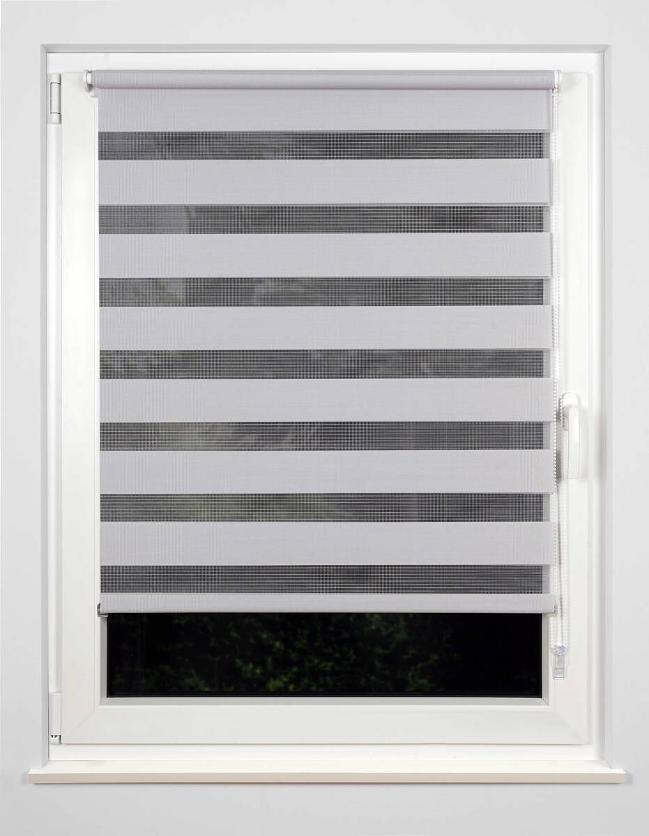 Doppelrollo Just grau B/L: ca. 80x160 cm