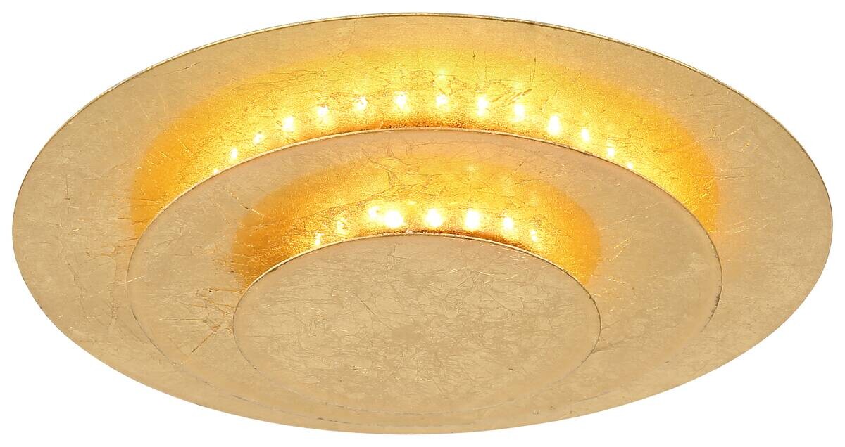 GLOBO LED-Deckenleuchte Heda gold Metall H/D: ca. 5x18 cm