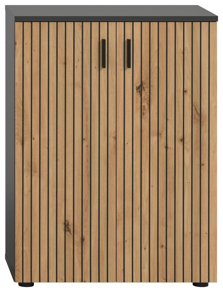 Badhochschrank Mone Basalt Nachbildung Artisan Oak Nachbildung B/H/T: ca. 60x81x30 cm