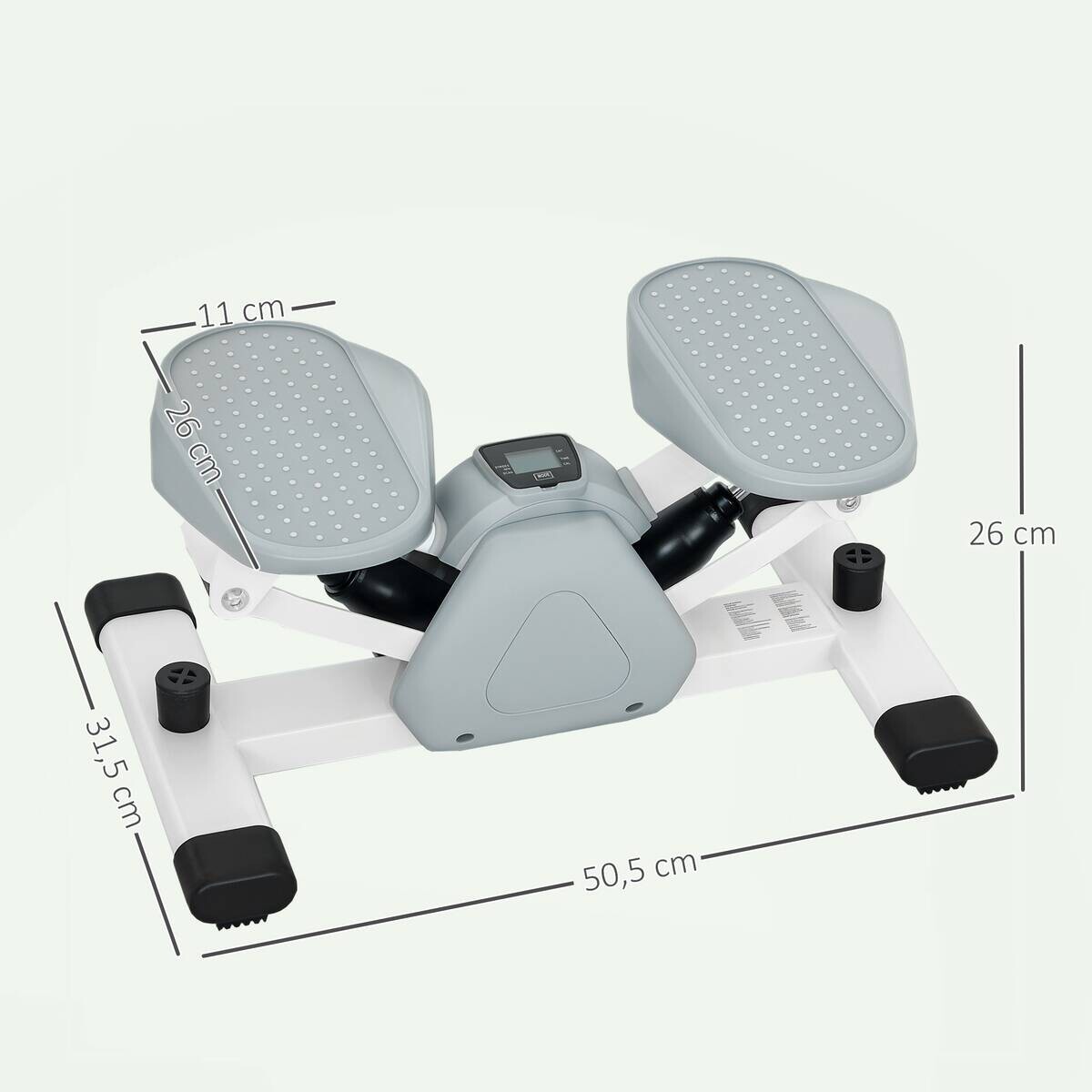 SPORTNOW Mini Stepper grau Kunststoff B/H/L: ca. 31,5x26x50,5 cm
