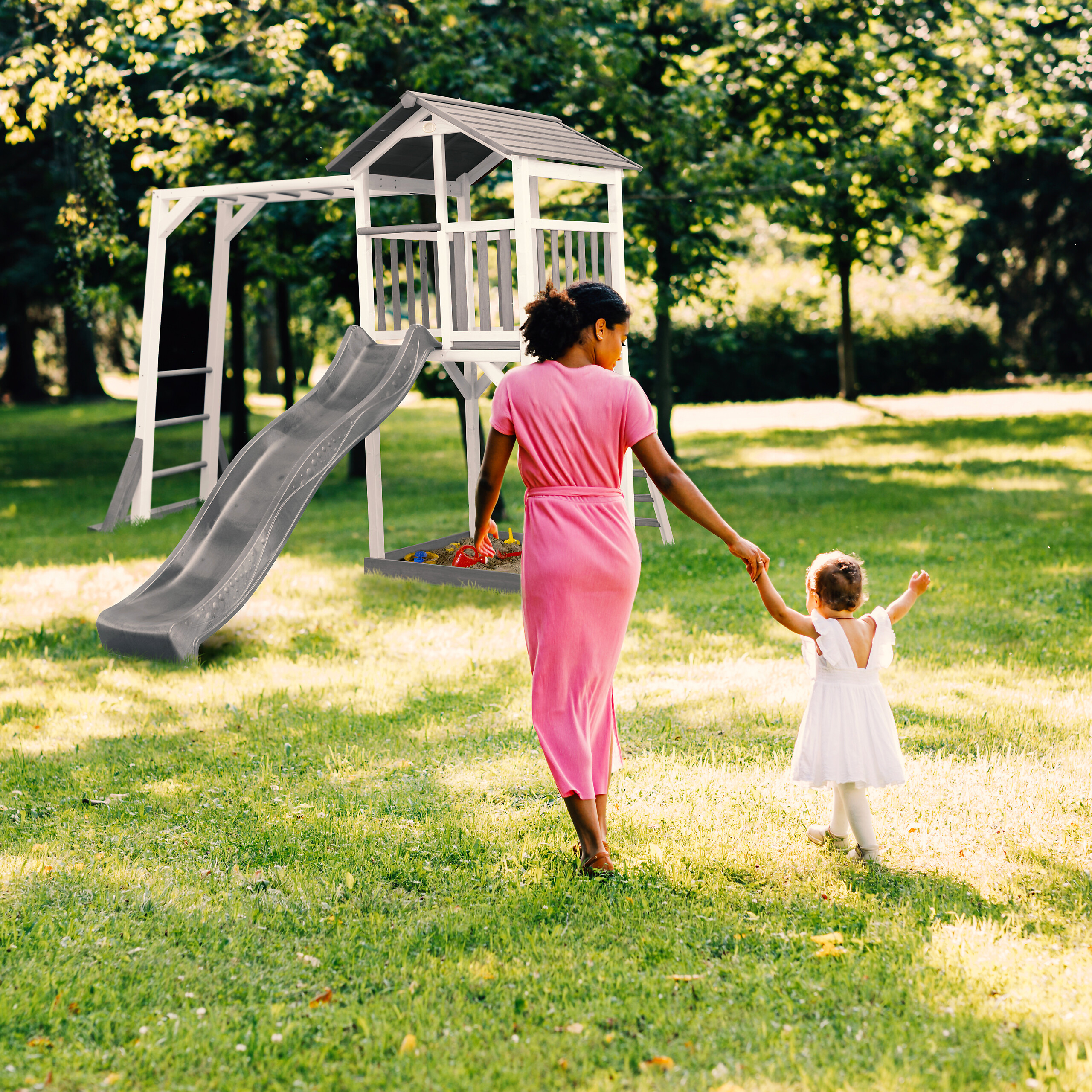 AXI Spielturm Beach Tower weiß B/H/L: ca. 270x242x349 cm