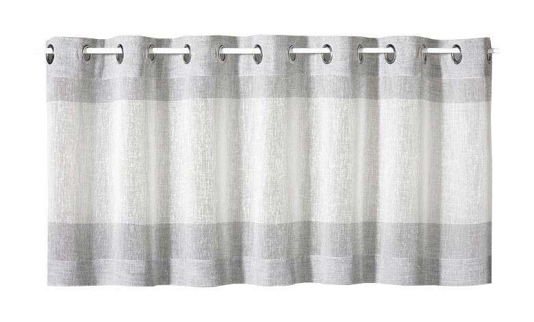 Happy Home Scheibengardine Streifen grau B/L: ca. 140x50 cm