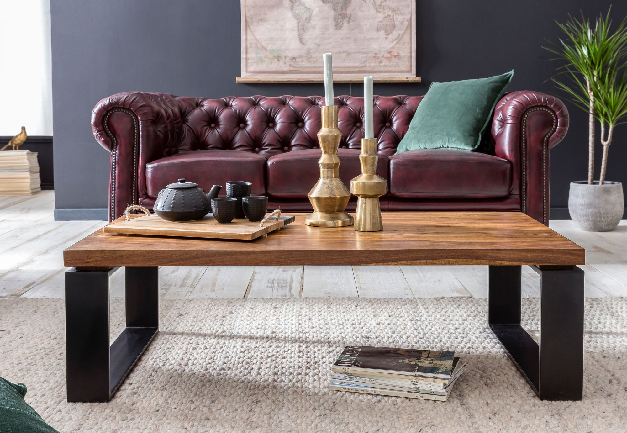 Wohnling Couchtisch braun B/H/T: ca. 115x35x60 cm