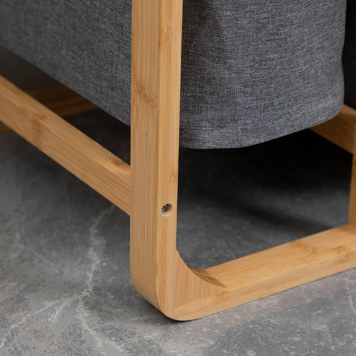 HOMCOM Wäschekorb natur B/H/L: ca. 32x50x69,7 cm