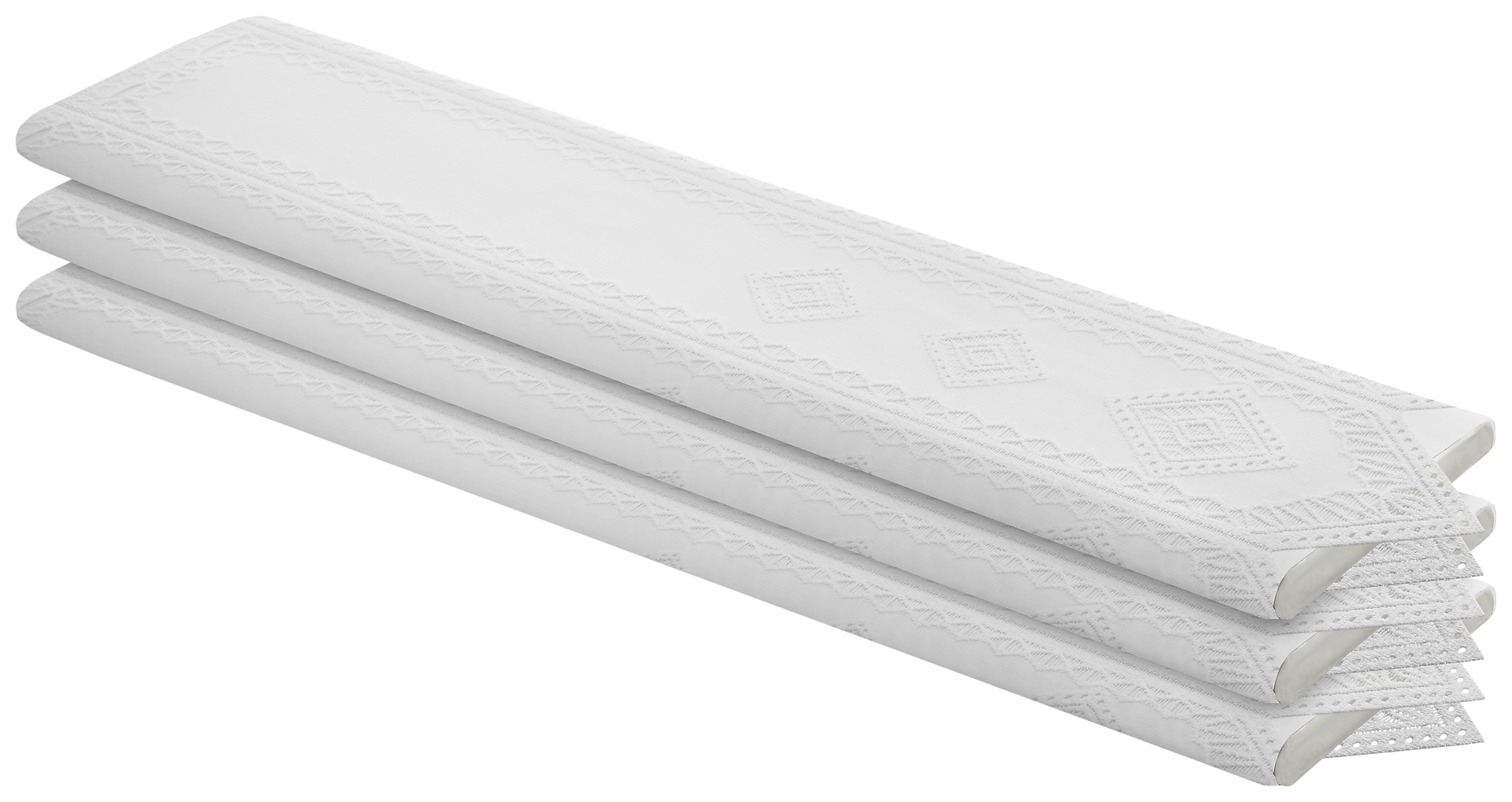 Scheibengardinen-Meterware Raute weiß H: ca. 45 cm