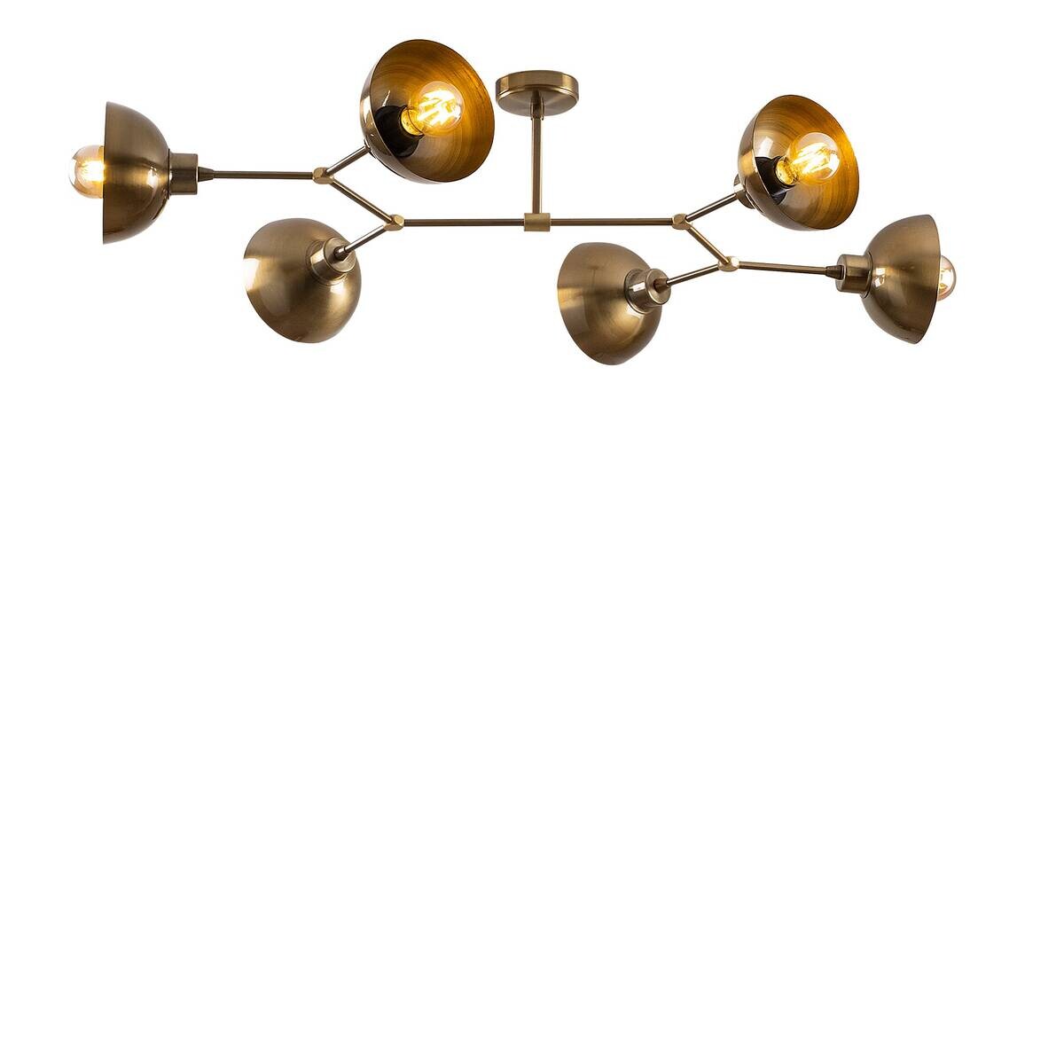 Opviq Pendelleuchte Dram-1107 B/H/T/L: ca. 102x25x52x102 cm E27 6 Brennstellen