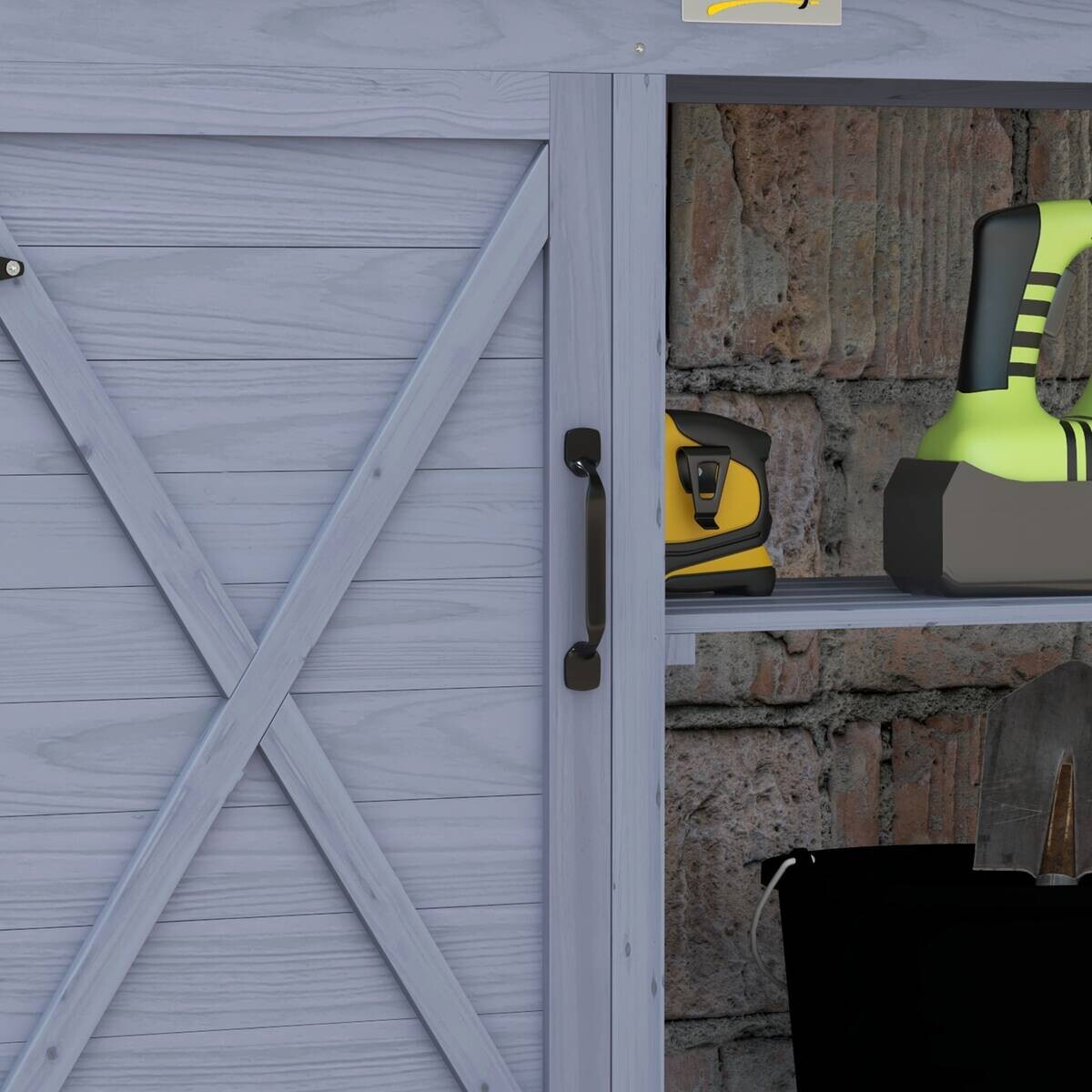 Outsunny Pflanztisch grau Polypropylen B/H/L: ca. 47x112x146 cm