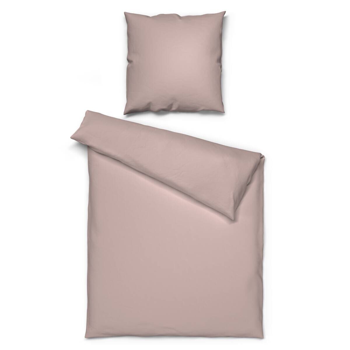 Baumwoll Bettwäsche Renforce rosé Baumwolle B/L: ca. 135x200 cm