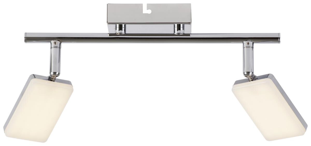 POCOline Spotbalken Chrissy Chrom Metall Kunststoff L: ca. 30 cm 2 Brennstellen