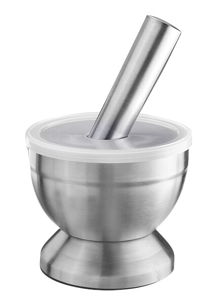 Westmark Mörser mit Deckel silber Edelstahl D: ca. 10 cm