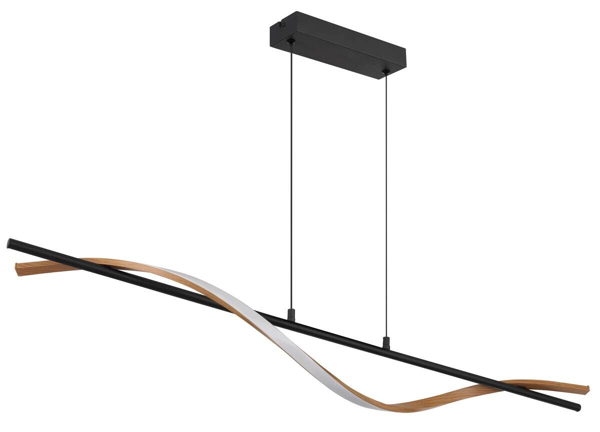 GLOBO LED-Hängeleuchte Opal dunkelbraun mattschwarz Metall Kunststoff PVC B/H/L: ca. 14x120x115 cm 1.0 Brennstellen