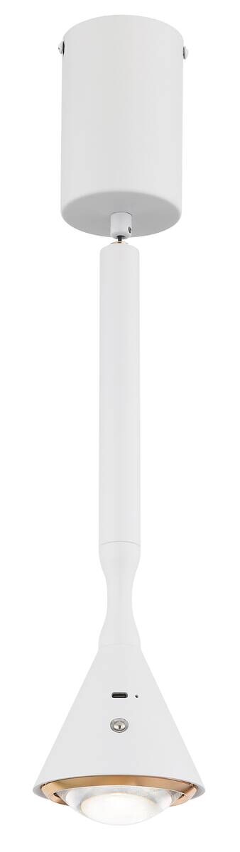 GLOBO Hängeleuchte weiß Opal Kunststoff Metall H/D: ca. 150x9,9 cm 1.0 Brennstellen