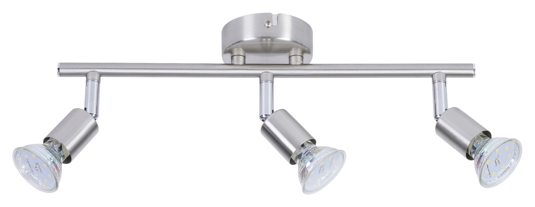 POCOline Spotbalken Boris nickel B/H/L: ca. 10x8x36 cm 3 Brennstellen