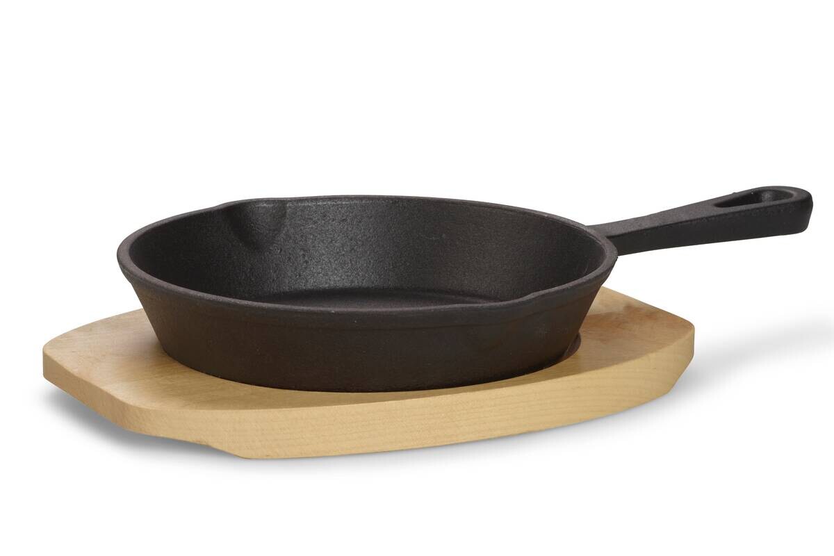 ECHTWERK Servierpfanne schwarz Eisen B/H/L: ca. 15,8x4,7x25,4 cm