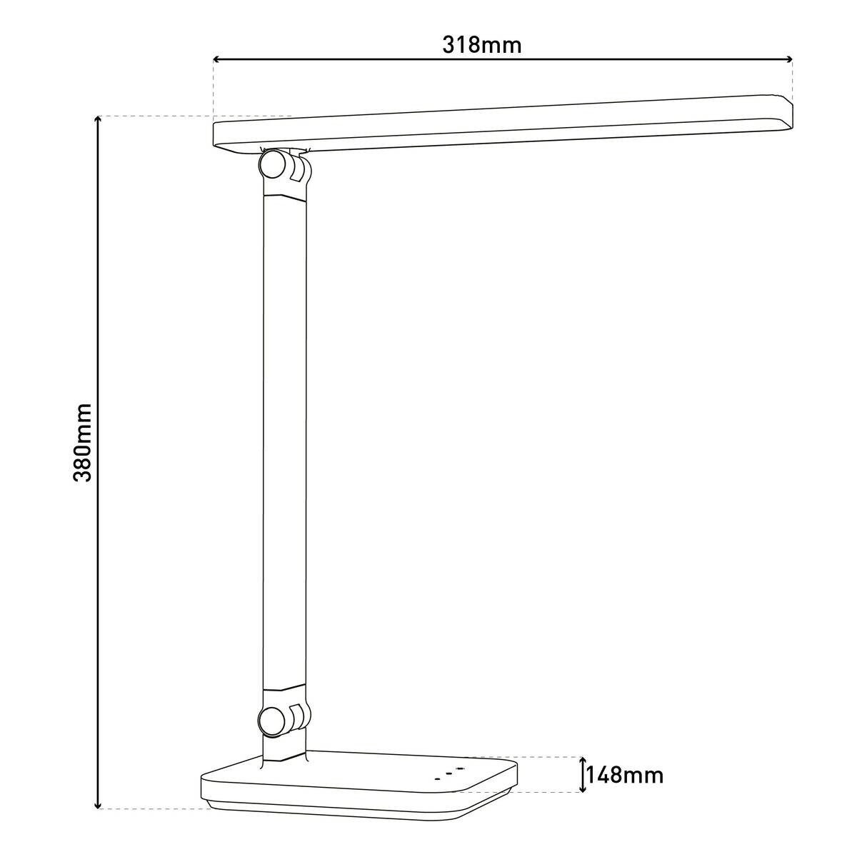 Näve Leuchten Tischleuchte 3194123 weiß Kunststoff B/H/L: ca. 14,8x38x31,8 cm null 1 Brennstellen