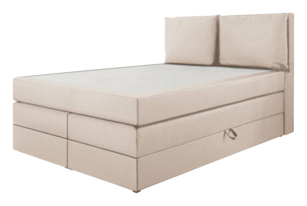 Boxspringbett Lissy creme Liegefläche B/L: ca. 140x200 cm