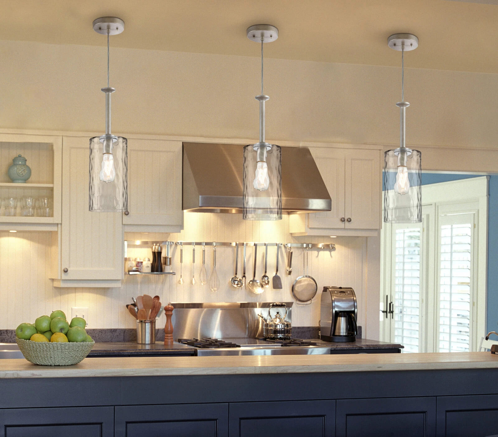 Westinghouse Pendelleuchte Hernando Chrom Metall Glas E27 1 Brennstellen