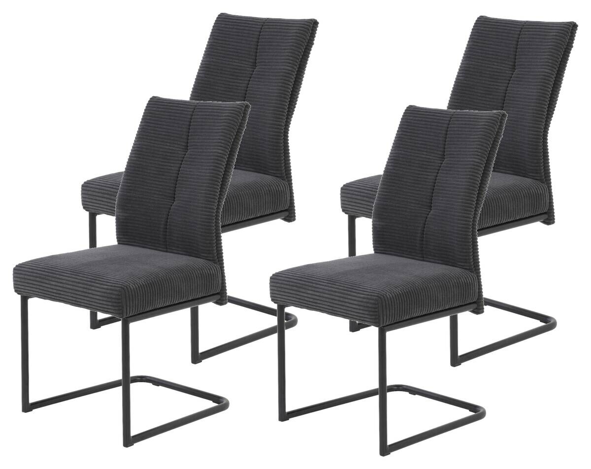Schwingstuhl Dagmar, 4er-Set anthrazit Metall B/H/T: ca. 50x99x65 cm