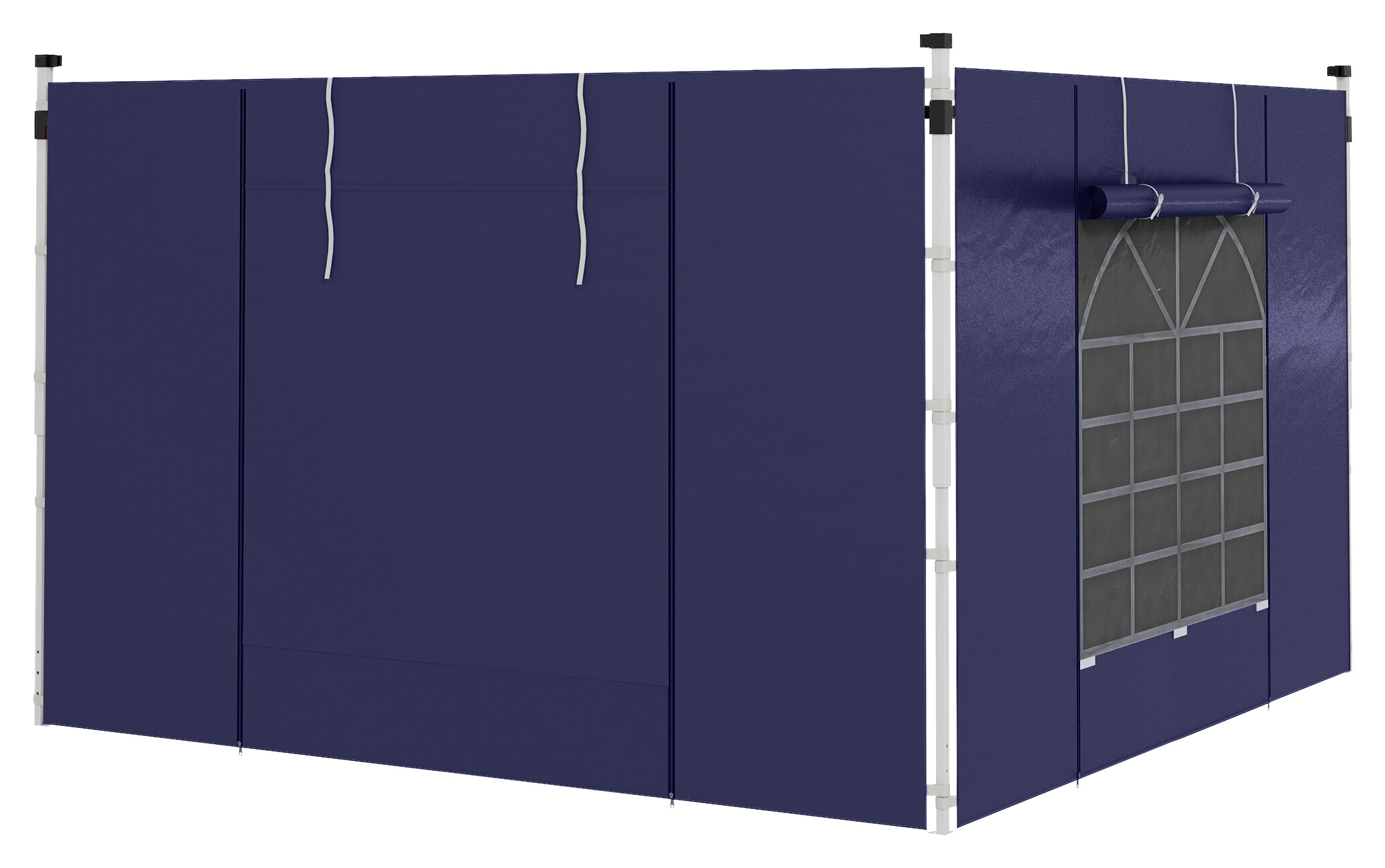 Outsunny Pavillon-Seitenwände blau Polyester H/L: ca. 195x295 cm