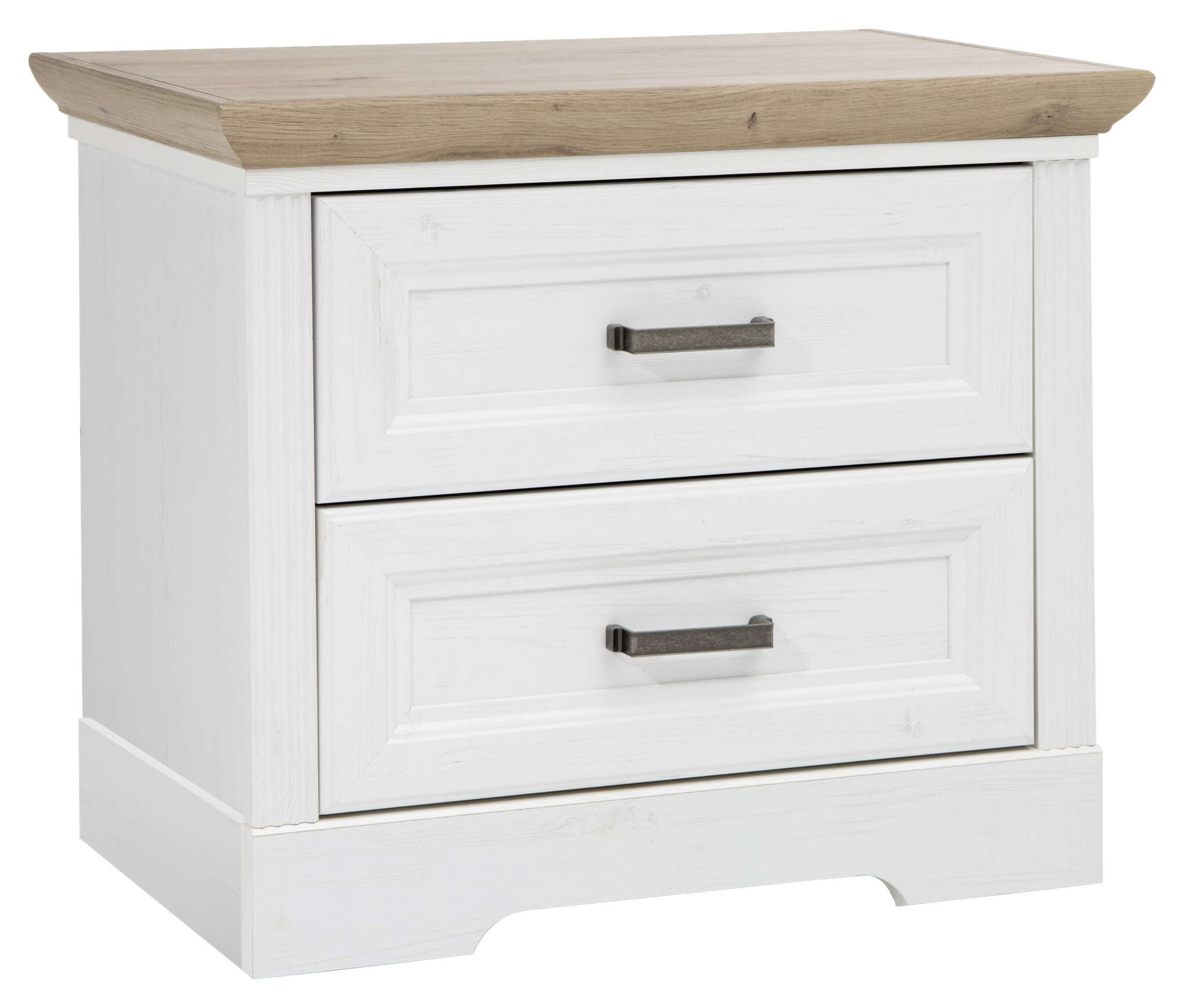 Nachtkonsole Jasmin Eiche Artisan Nachbildung weiß Pinie Nachbildung B/H/T: ca. 64x54x41 cm