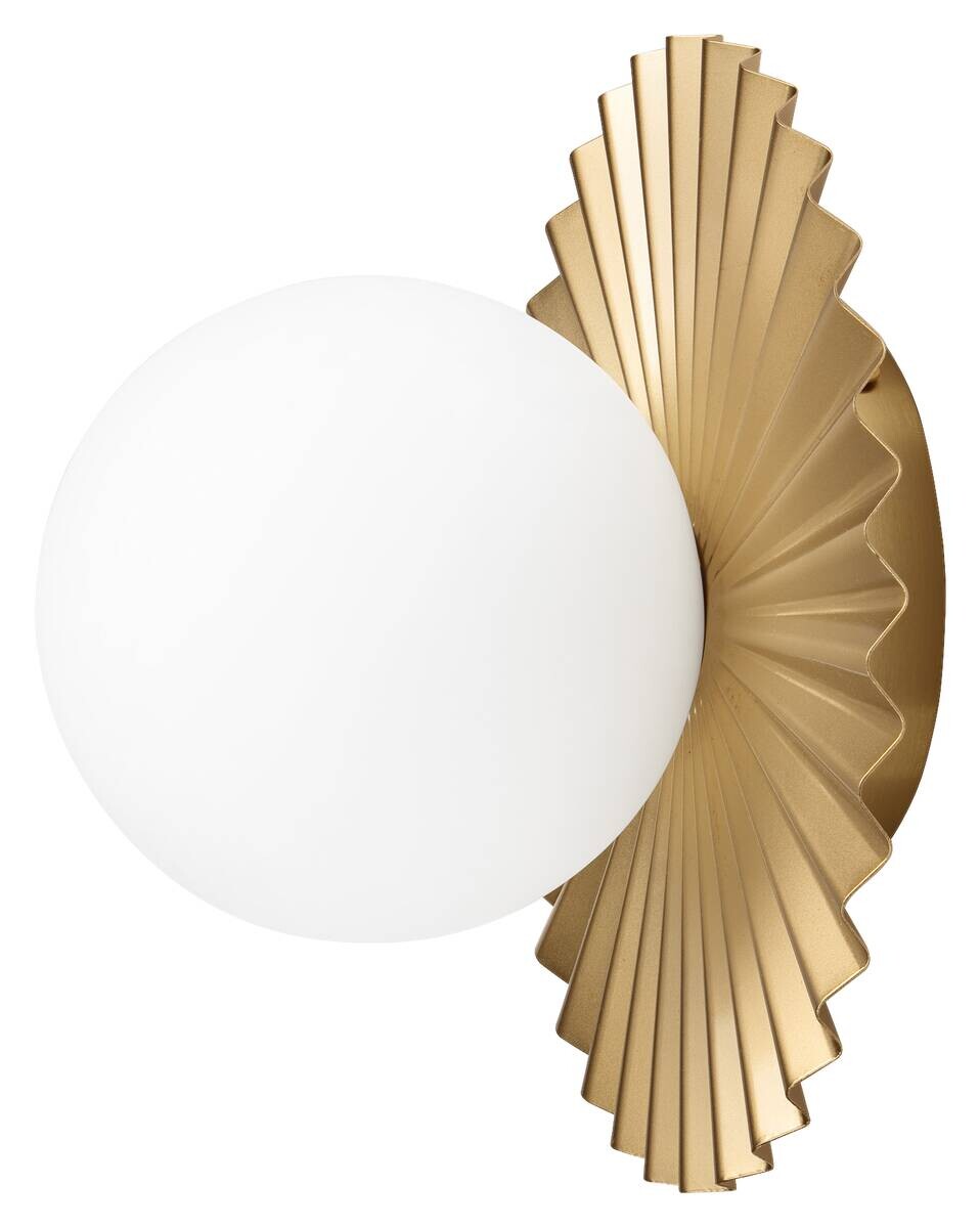 Lamkur Wandleuchte Kupfer Stahl Glas B/H/L: ca. 20x20x20 cm G9 1 Brennstellen