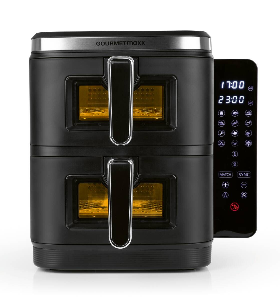 GOURMETmaxx Heißluftfritteuse schwarz Kunststoff B/H/L: ca. 28,6x35,5x44,3 cm ca. 5 l