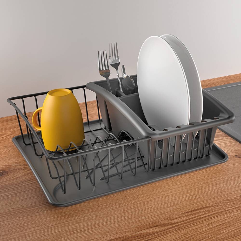 Metaltex Spülkorb Aquatex Plus Lava mattschwarz Metall