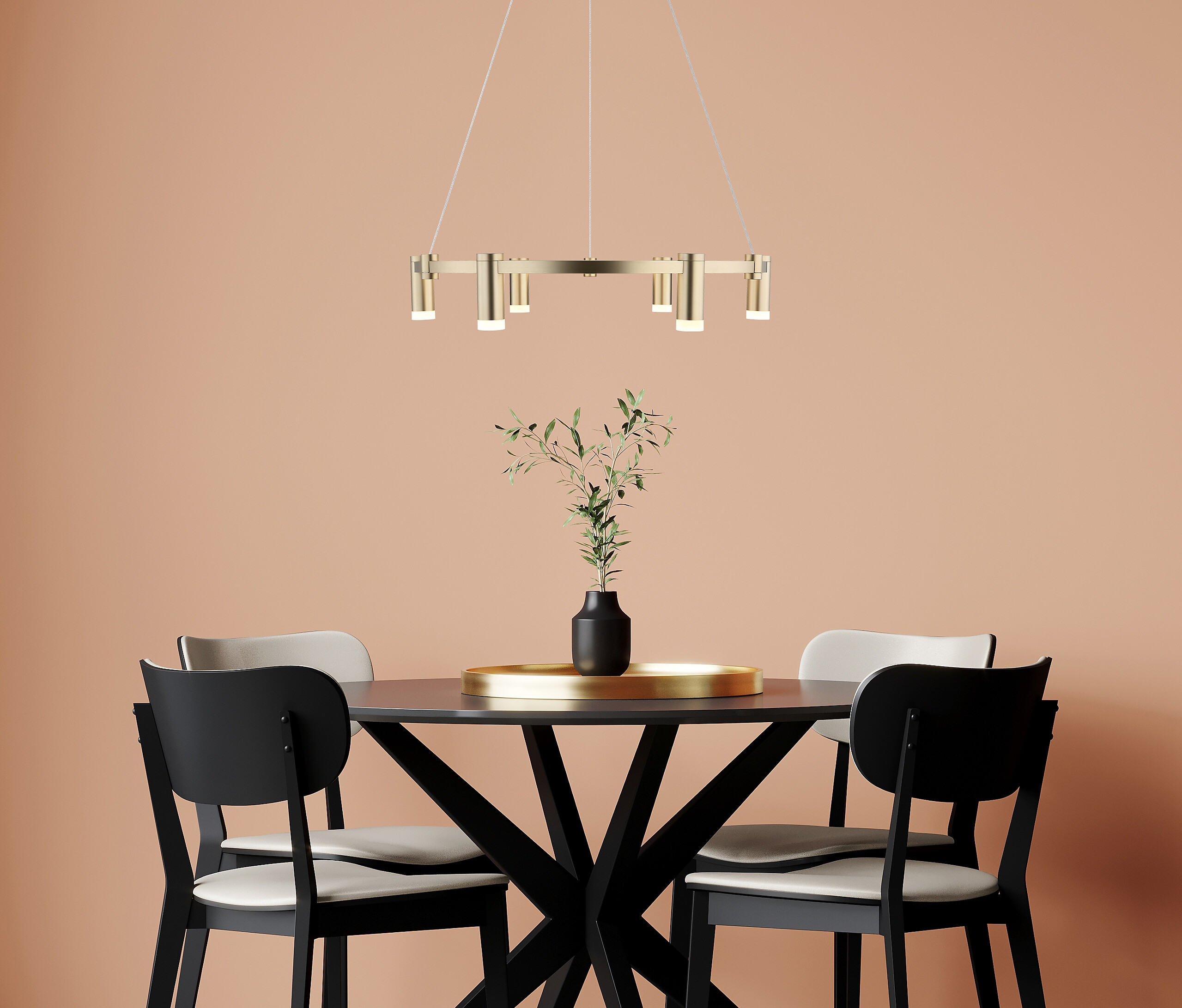 GLOBO Hängeleuchte Opal gold Acryl Aluminium Metall H/D: ca. 120x62 cm 1.0 Brennstellen