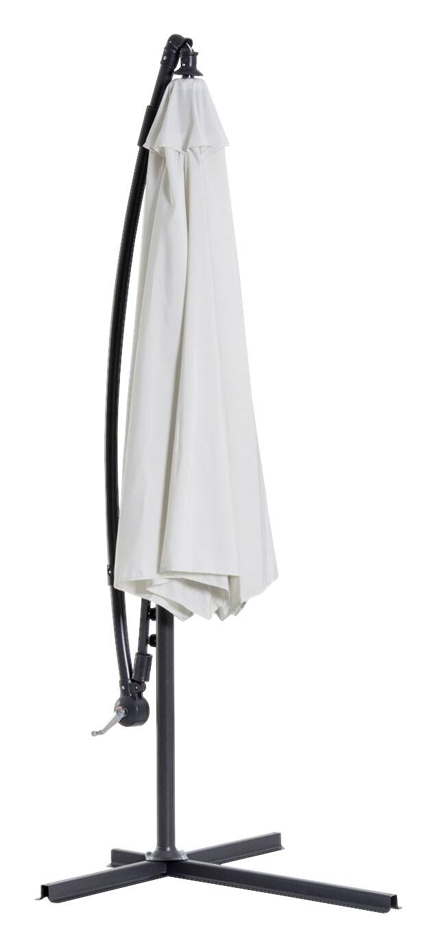 Outsunny Ampelschirm weiß Stahl H/D: ca. 250x300 cm