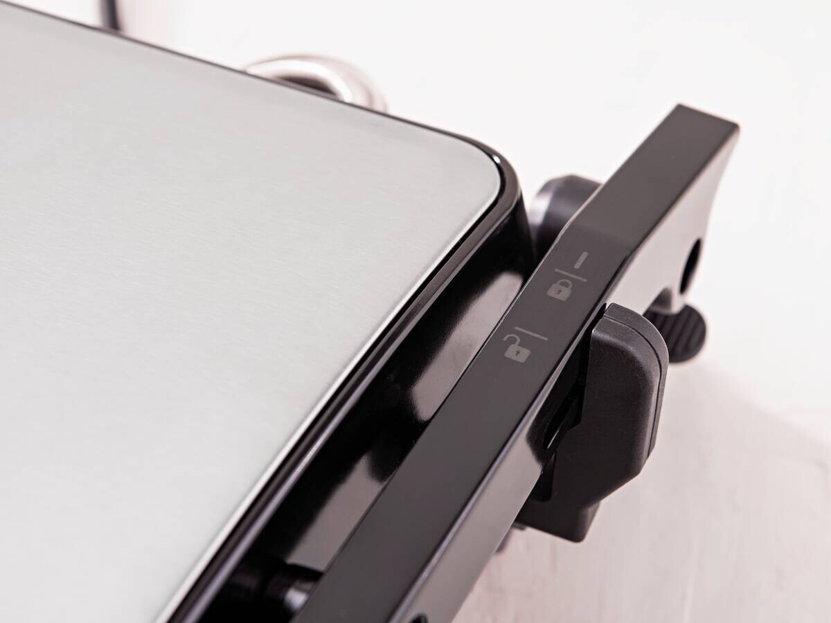 BERGNER Kontaktgrill silber B/H/L: ca. 15x37x38 cm