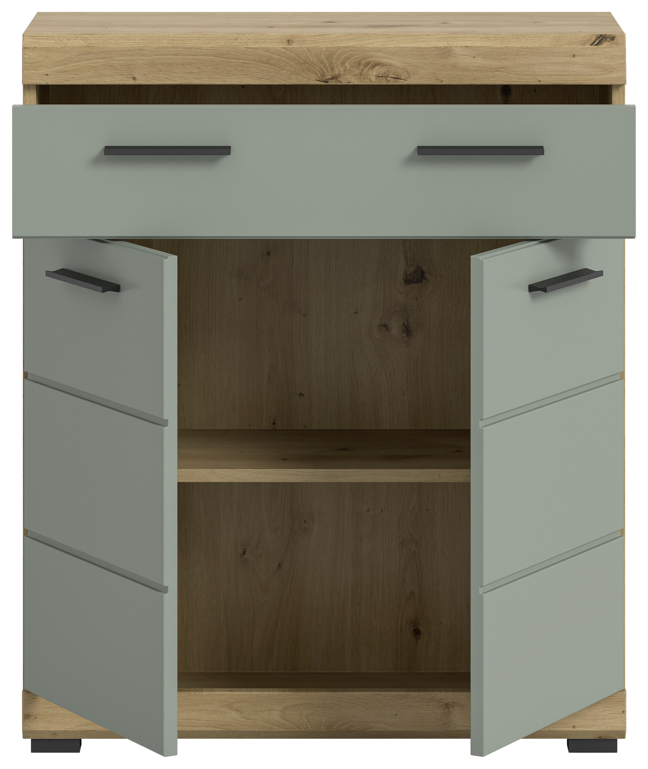Schrank Scout Eiche Artisan Nachbildung salbei Nachbildung B/H/T: ca. 74x88x31 cm