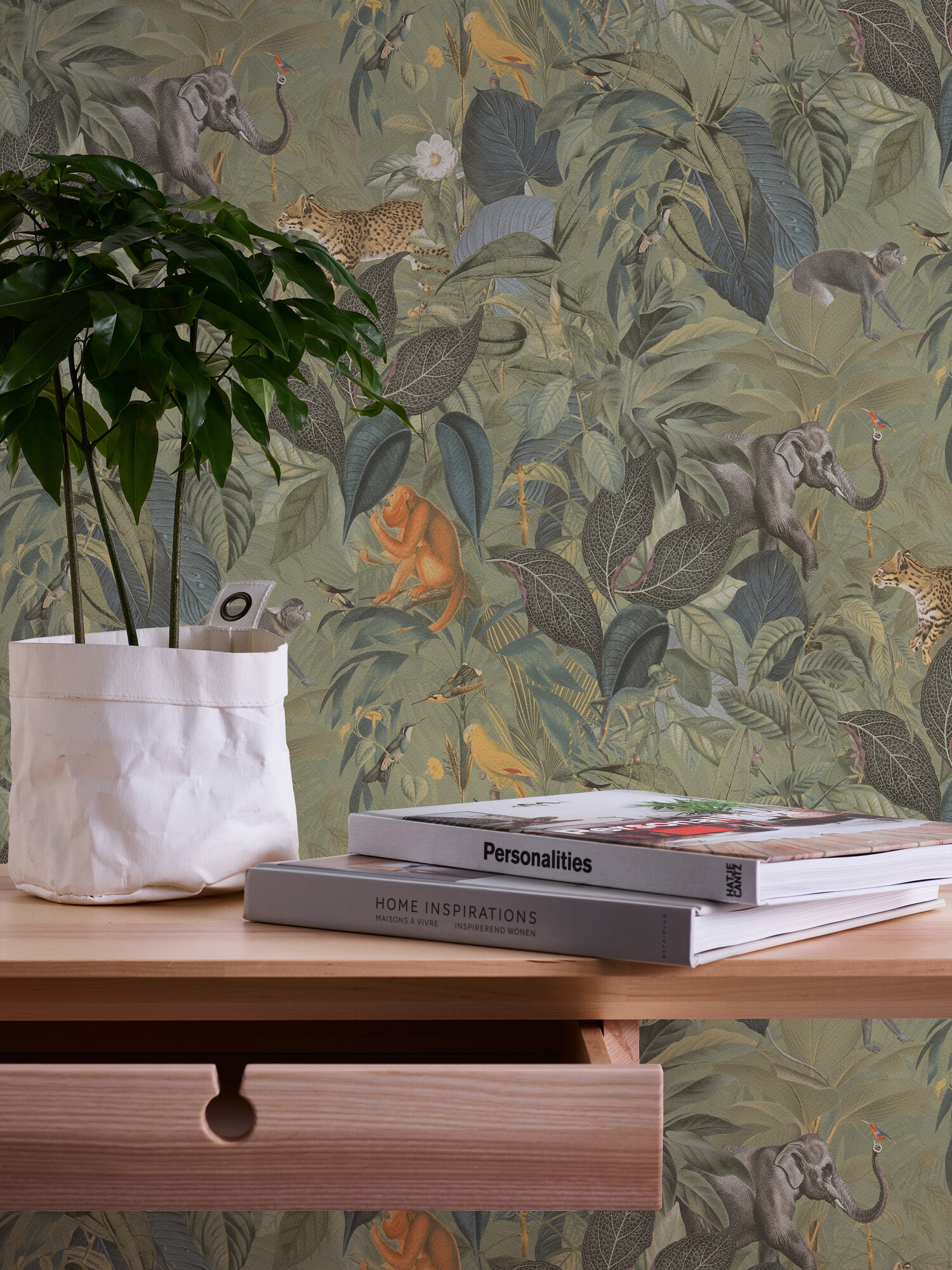 A.S.Creation Papiertapete grün B/H/D: ca. 53x1005x7,1 cm