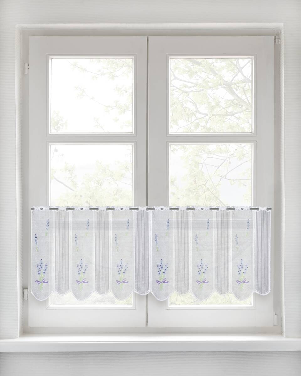 POCOline Scheibengardine Lavendel lila B/L: ca. 150x50 cm